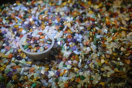 Many kinds of gems in box
