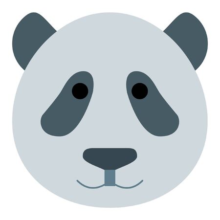 panda face vector illustrationのイラスト素材