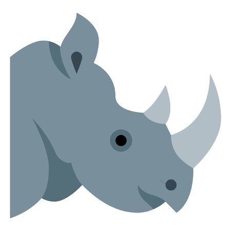 head of rhinoceros vector illustrationのイラスト素材