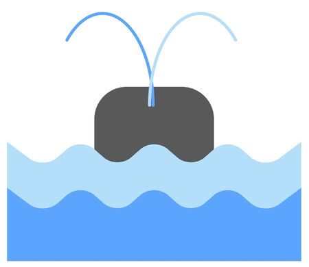 wale tail vector illustrationのイラスト素材