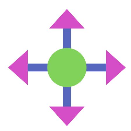 all direction arrow vector illustrationのイラスト素材