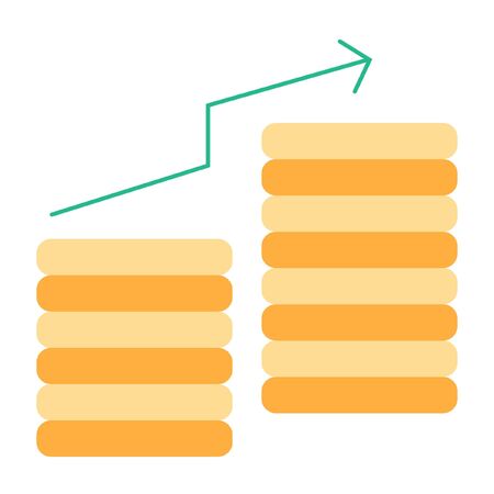 The rise of the currency vector illustrationのイラスト素材