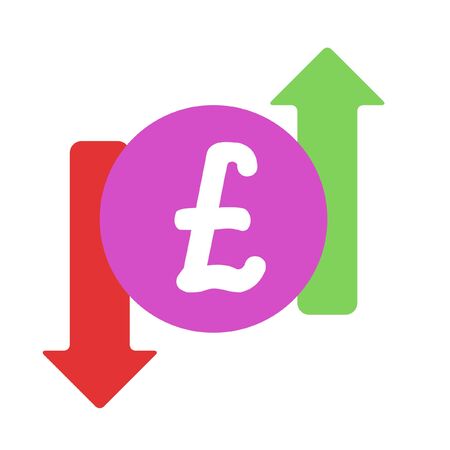 pound currency vector illustrationのイラスト素材