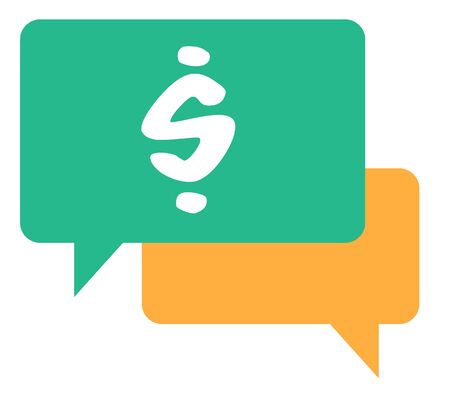 dollar conversation vector illustrationのイラスト素材