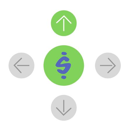 dollar in up vector illustration