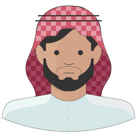 golf arabic men illustration vectorのイラスト素材