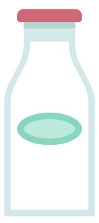 bottle milk ilustration vector flat designのイラスト素材