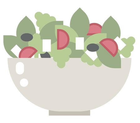 salad illustration vector flat designのイラスト素材