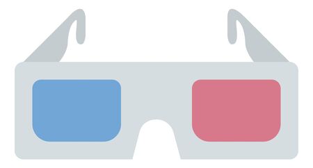 3D colorfuel glasses illustration vector