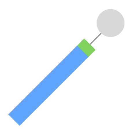 magnifying mirror dentist illustrationのイラスト素材