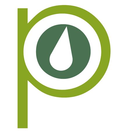drop water with letter P logo design illustrationのイラスト素材