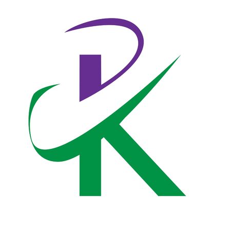 letter K logo design illustrationのイラスト素材