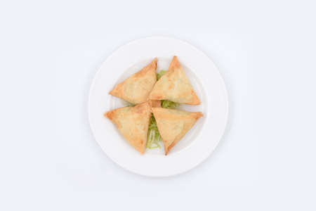 Lebanese puff pastry fatayer with white cheeseの写真素材