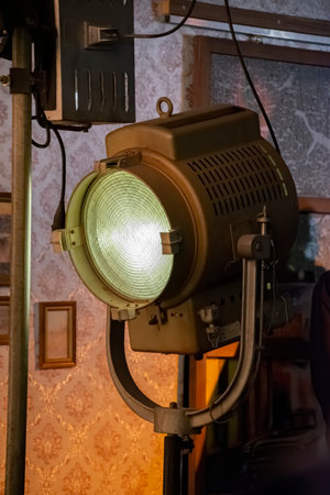 Projector light in a studio old type