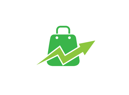 Briefcases a handbag for shopping with check mark for logo design illustrationのイラスト素材