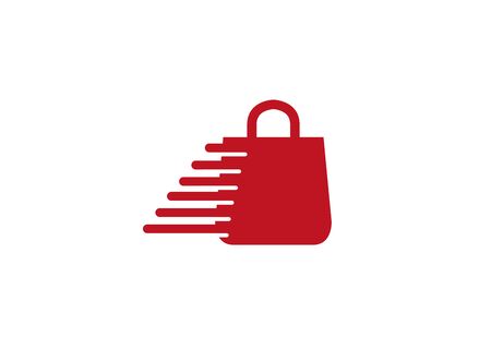 Red bag shop with handsのイラスト素材