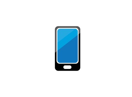 Cell phone with a blue screen designのイラスト素材