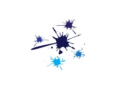 Splatter paint stains design for illustration on white backgroundのイラスト素材
