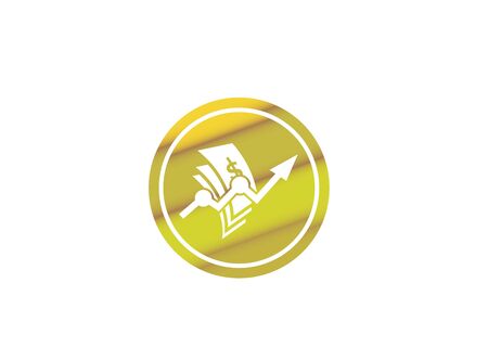 Money Arrow Chart Finance  design illustration in the shape iconのイラスト素材