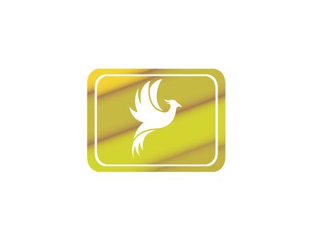 Phoenix flying bird and eagle open wings  Design illustration in the shapeのイラスト素材