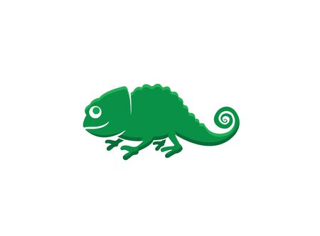 Chameleon symbol happy for logo design illustration on a white backgroundのイラスト素材