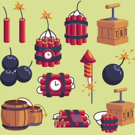 bomb icon dynamic flat hand drawn sketch