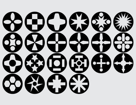 Set of black and white icons for game design. Vector illustration.のイラスト素材
