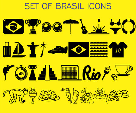 Vector set of black and white furniture icons. Isolated object.のイラスト素材