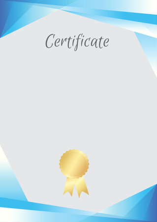Certificate template with ribbon and place for your text. Vector illustration.のイラスト素材