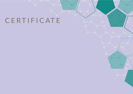 Geometric background with hexagons and place for text. Vector illustrationのイラスト素材