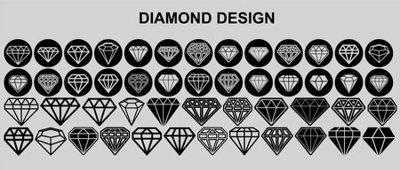 diamond icon set, great design for any purposes. vector illustrationのイラスト素材