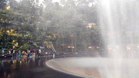 Waterfall in Hong Kong.の写真素材