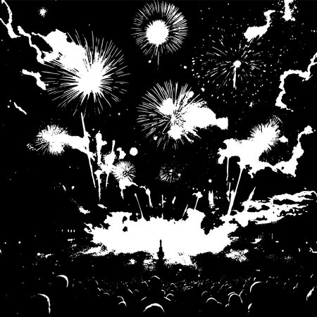 Black and white grunge background with paint splashes. Vector illustration.のイラスト素材