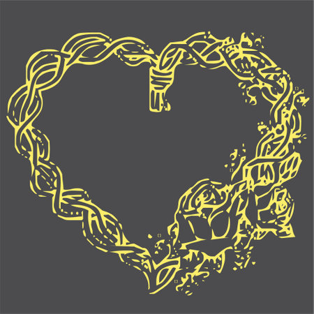 Tribal heart. Hand drawn vector illustration for your design.のイラスト素材