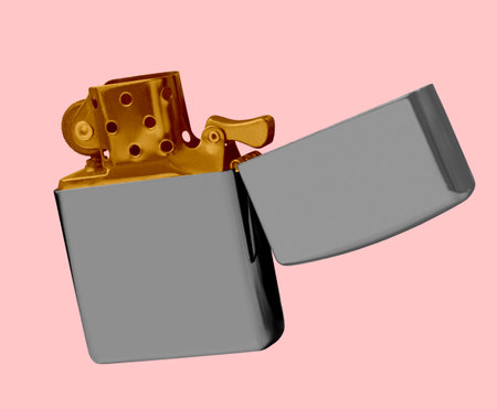 Lighter isolated on a pink background. 3d render illustration.の写真素材