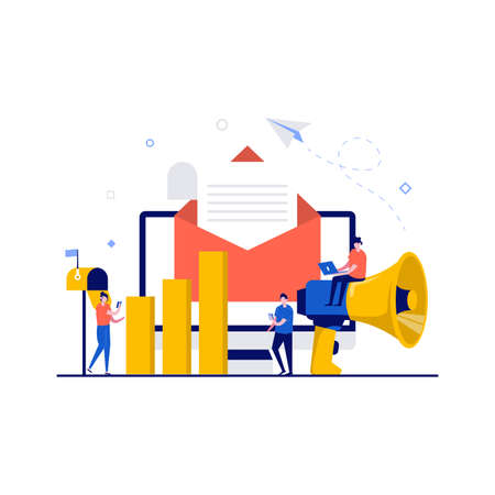 Digital marketing, email campaign, newsletter and subscription concepts ...