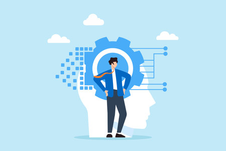 Digital transformation, guiding companies through technological changes, innovation concept vector illustration. Business analysts implementing new tools and platformsのイラスト素材