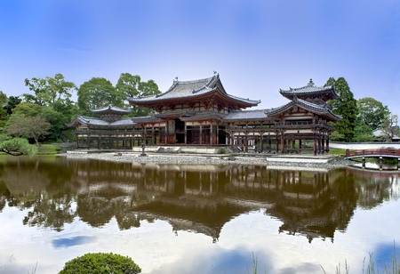 Japanese Buddhist temple Byodoin in Uji village near Kyotoのeditorial素材