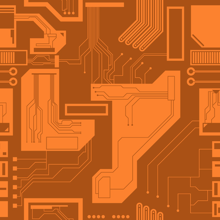 circuit board seamless patternのイラスト素材