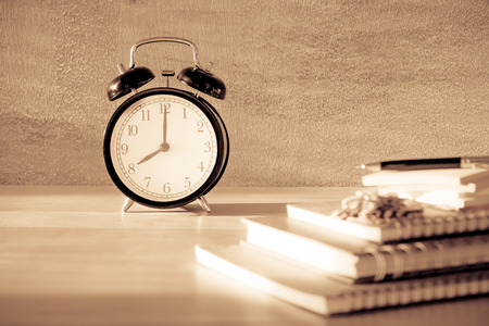 time for business , 8 o'clock start to work or studyの写真素材