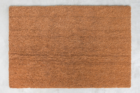 Mattress made of coconut fiber on white marble. Background of coconut fiberの写真素材