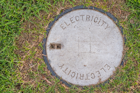 cover to access of underground electricity supplyの写真素材