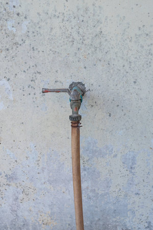 Old faucet rusty water tap vintageの写真素材