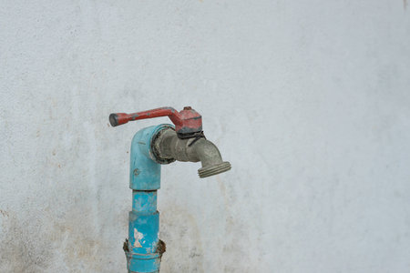 Old faucet rusty water tap vintageの写真素材