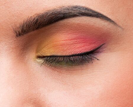 Closeup shoot eye color makeup zoneの写真素材