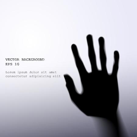 silhouette of hand with glassのイラスト素材