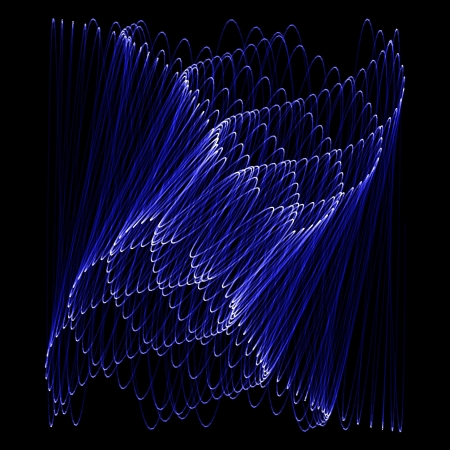 flower spirograph pendulum photography on black backgroundの写真素材