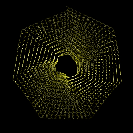 flower spirograph pendulum photography on black background