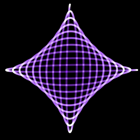 flower spirograph pendulum photography on black backgroundの写真素材