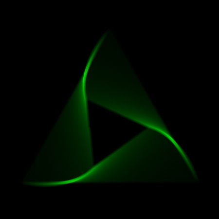 flower spirograph pendulum photography on black backgroundの写真素材